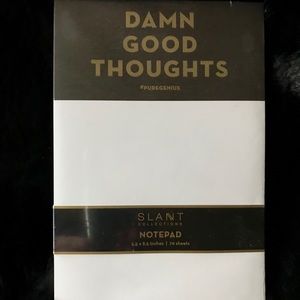 SLANT COLLECTIONS NOTEPAD WITH GOLD FOIL LETTERING